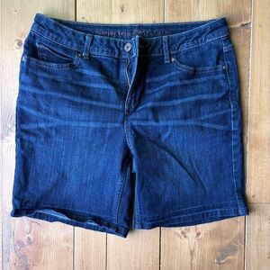 Simply Vera Wang Blue Denim Bermuda Shorts